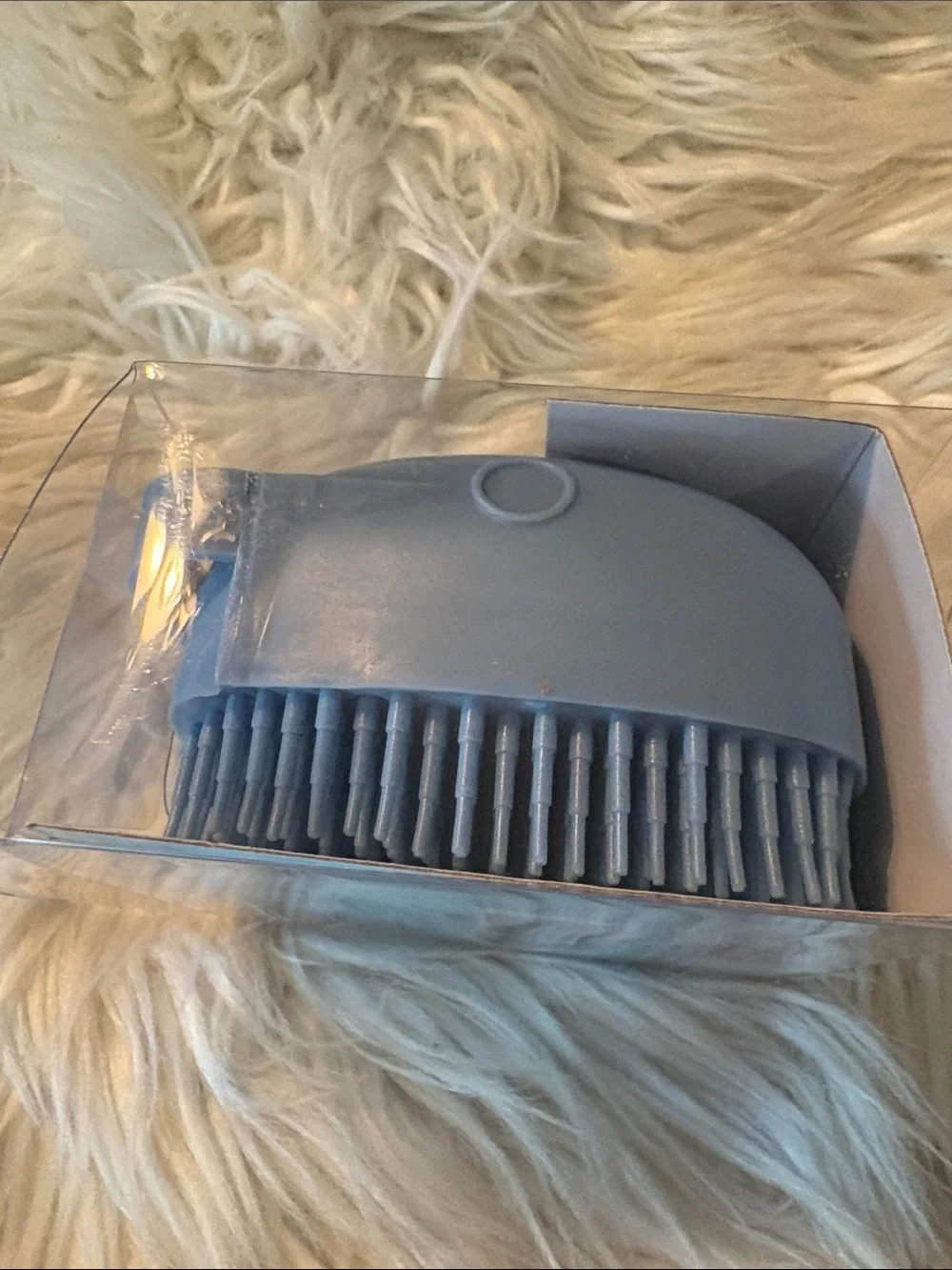 Fillable Silicone Bath Brush - Light Blue